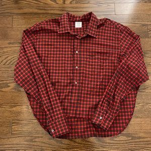 Vetements Hi Low plaid shirt